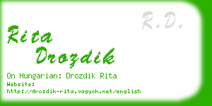 rita drozdik business card